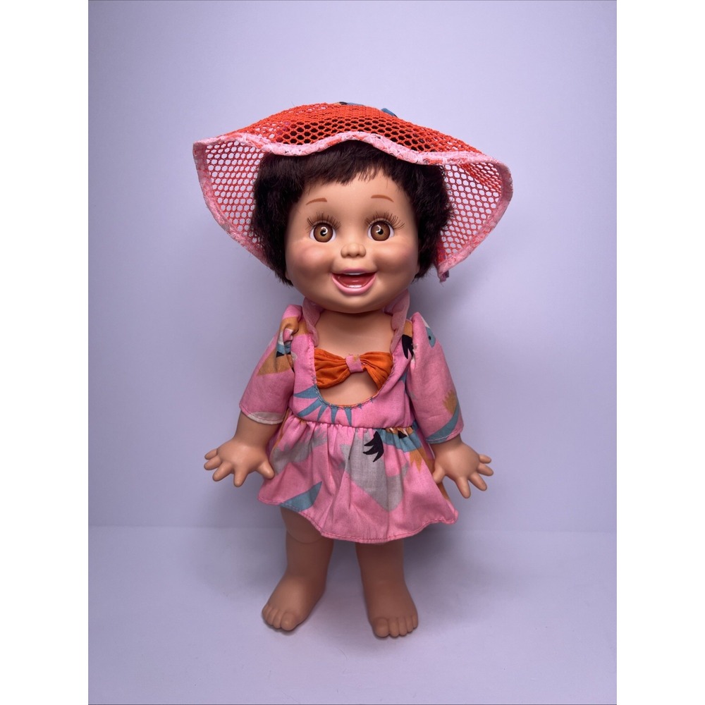 Vintage 1990 Galoob Baby Face So Happy Heidi #3 Doll Original Dress Headband